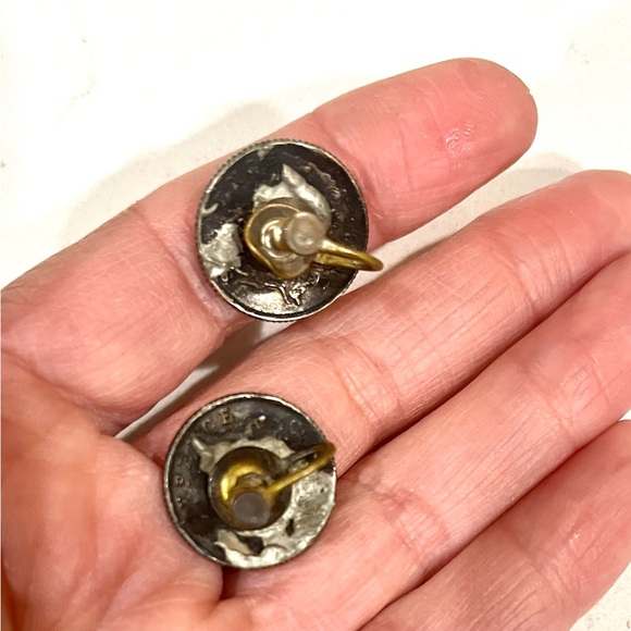 Vintage King George VI Screw Back Six Pence Earrings,Excellent Vintage Condition - Picture 4 of 6